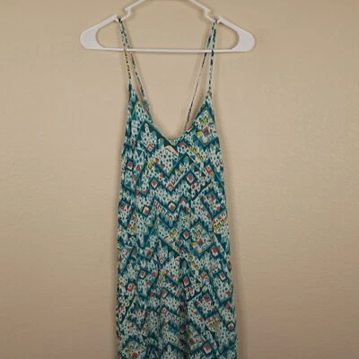 Maxi vestido grande azul marino antiguo para mujer con tirantes de espagueti espalda cruzada ropa de crucero Foto 1 de 4