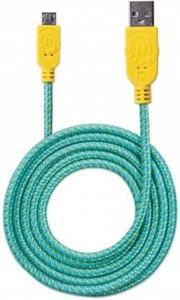 Manhattan 6 ft. ( 1.8 m) Unique Teal/Yellow Micro USB Cable - Picture 1 of 3