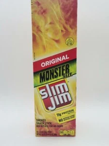 Slim Jim Monster Smoked Meat Sticks, Original Flavor 1.94 oz. (18 Count) - Picture 1 of 4