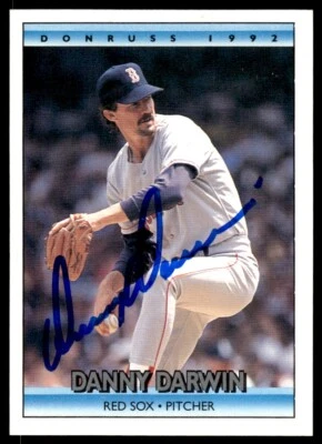 1992 Donruss Baseball Danny Darwin Auto Boston Red Sox #87 Signed - Image 1 of 2