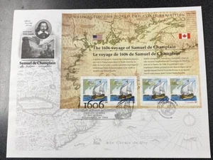 FDC 4074 Voyage Of Samuel De Champlain Sheet First Day Of Issue ArtCraft Cover - Picture 1 of 2