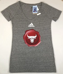 Chicago Bulls Shirt Womens Small NBA Adidas - Picture 1 of 8