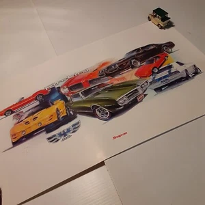 Snap On Pontiac Firebird Trans Am Formula Rare Collectible Color Print Poster - Picture 1 of 5