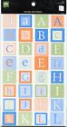 Alphabet Quilt style scrapbook stickers, 96 stickers - Making Memories #27436