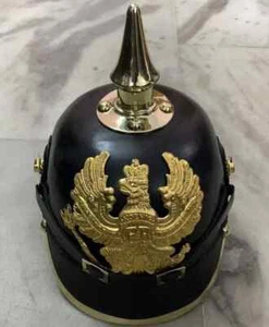 Handmade German Pickelhaube Prussian Leather Helmet Imperial Militaria Cap Gift - Picture 1 of 8
