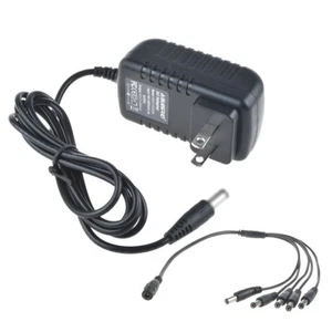 9V1A Effect Pedal Power Supply Adapter US Plug + 5 Way Daisy Chain Splitte Cable - Picture 1 of 4