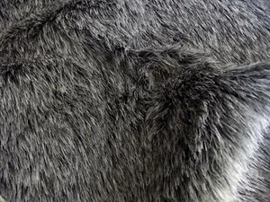 Faux Fur Fabric Material - GREY BADGER - Picture 1 of 1