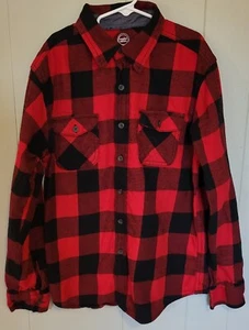 Wonder Nation Shirt Girl's Size 14/16 Red/Black Plaid Flannel 100% Cotton - Picture 1 of 5