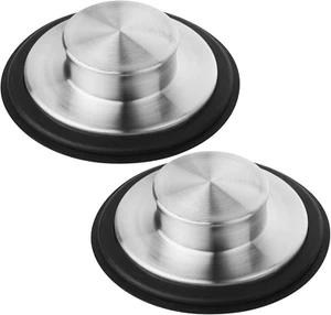 Tifanso Kitchen Sink Drain Stopper Cover, 2PCS Stainless Steel Garbage Disposal - Picture 1 of 7