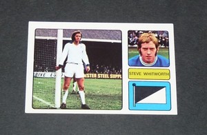 128 STEVE WHITWORTH LEICESTER CITY FOXES FKS FOOTBALL 1973-74 ENGLAND PANINI