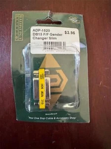 Cables Unlimited DB15 Female to Female Slim Gender Changer - Afbeelding 1 van 5
