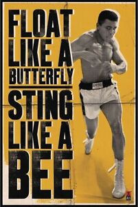 Muhammad Ali - Poster (Float Like A Butterfly & Sting Like A Bee) (24" X 36")