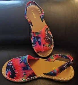 Bamboo - Colorful Tie-Dye Sandals - Womens Size 6.5 - Picture 1 of 4