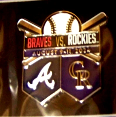 2024 Atlanta Braves Colorado Rockies pin MLB @ Coors field c46070 - Image 1 of 4