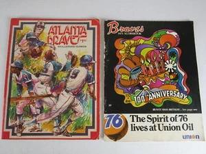 Atlanta Braves 1971 Scorebook & 1975 Illustrated Yearbook Hank Aaron Phil Niekro - Bild 1 von 12