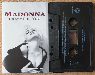 MADONNA - CRAZY FOR YOU (SIRE/WARNER 5439193934 W0008C) 1991 UK CASSETTE SINGLE - Image 1 of 3