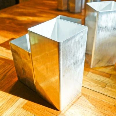 Square Metal Pillar Candle Mold, Aluminum Candle Making Mold, Large Candle Mold - Image 1 of 3