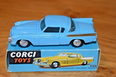 Corgi Toys; 211; Studebaker "Golden" Hawk; Original Box; Blue Body;  - Image 1 of 4