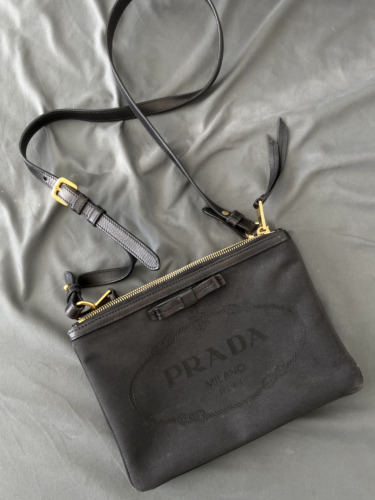PRADA Canvas Crossbody Bag - Includes authentic card