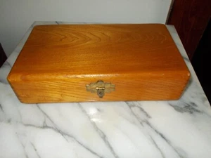 Small Handmade Ash Wood Dovetailed Chest/ 9.5"L - Picture 1 of 9