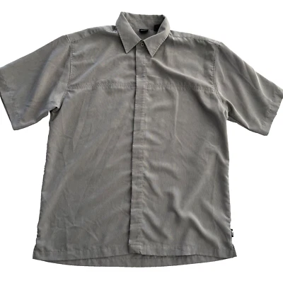 Vintage No Fear Gray Short Sleeve Button Up Size Large - Image 1 of 4