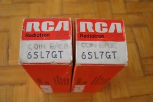 RCA 6SL7GT MÜNZBASIERTE RÖHREN, PASSENDES PAAR, SCHWARZE PLATTEN, OVP, Sehr guter Zustand, - Bild 1 von 10
