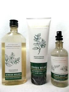 Bath Body Works Aromatherapy Stress Relief Eucalyptus Spearmint Wash Cream Mist