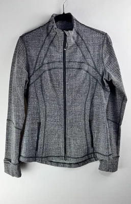 Chaqueta Lululemon Define Negra Blanca Rush Jacquard Patrón 12 Foto 1 de 4