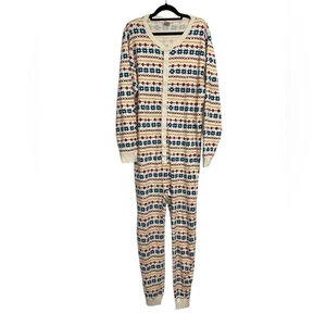 Hannah Anderson Adult 100% organic cotton long John pajamas size XL - Picture 1 of 3