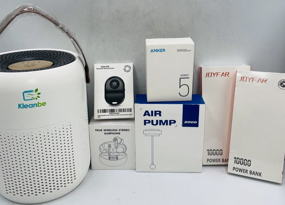 7-Piece ANKER Kleanbe JOYFAR Smart Home Tech Lot: Purifier, Power Banks, Camera - Image 1 of 1