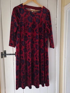 GORGEOUS SEASALT MAHONIA VELVET SHIFT DRESS ORNATE FLORAL DAHLIA 16 WORN ONCE - Picture 1 of 8