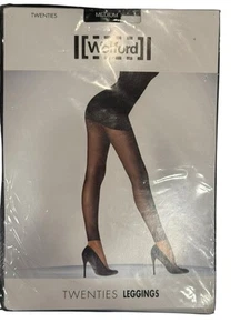 Wolford Twenties Fishnet Leggings Black Size Medium Rare Toeless - Picture 1 of 5