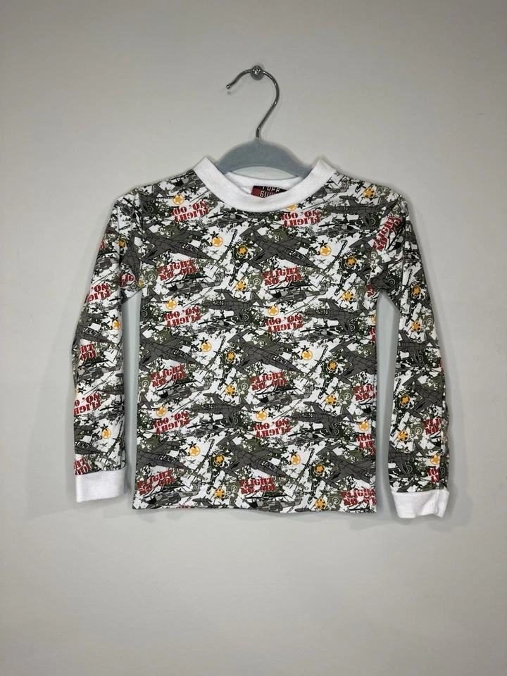 Aviones de combate AOP militares de colección de los 90 y helicópteros Apache talla 18M manga larga Foto 1 de 4