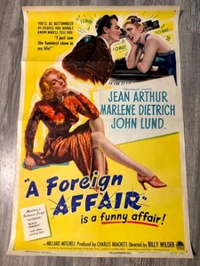 A Foreign Affair Rare Original '48 US One Sheet Poster Dietrich Arthur Wilder - Picture 1 of 9