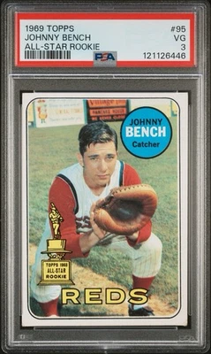 JOHNNY BENCH 1969 TOPPS PSA 3 ! *FRESHLY GRADED ! *CENTERED BEAUTY ! *LEGEND ! - Image 1 of 2