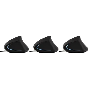  3pcs Ergonomic Optical USB Vertical Mouse Adjustable 800/ 1200/ 2000/ 3200 DPI - Picture 1 of 12
