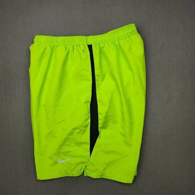 Nike Shorts Mens Medium Green 7" Running Challenger Lined Drawstring 644242-313 - Image 1 of 4