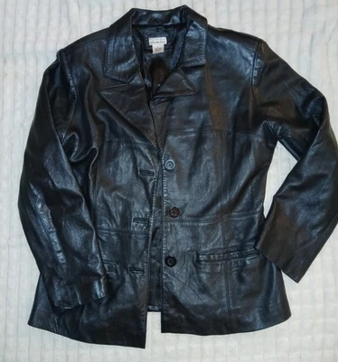 Vintage Charlotte Russe Leather Jacket Sz L EUC Buttery Soft Blazer Style - Image 1 of 4