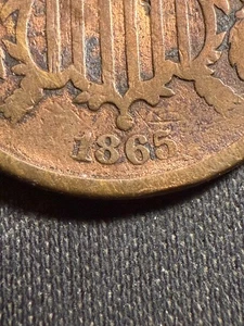 1865  Two Cent Piece    Lot #1145 - Picture 1 of 4