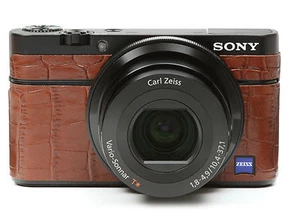 Camera Leather decoration sticker for Sony DSC-RX100 Crocodile Brown - Picture 1 of 2