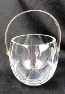 Mikasa Calla Lily Crystal Etched Floral Ice Handled Bucket - Picture 1 of 7
