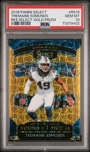 2018 Select Selections Gold Tremaine Edmunds /10 PSA 10 Pop 2 Vt Bills Bears - Picture 1 of 2
