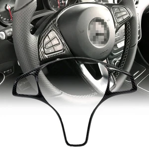 Cubierta de volante regular de aspecto de fibra de carbono para 15-19 W166 C292 GLE350 - Imagen 1 de 3