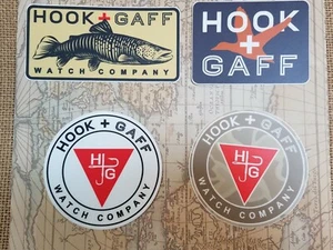 Hook & Gaff Watch Company Stickers Decals Lot of 4  - Picture 1 of 5