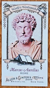 2010 Topps Allen and Ginter Mini World's Greatest Word Smiths Marcus Aurelius - Imagen 1 de 6