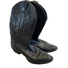 Men’s Justin Cowboy Boots Black Leather CR0910 Size 10.5 D