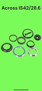 Acros Sport Steuersatz HS IS42/28,6-IS52/40 Ahead Blk Al 1 1/8-1,5" AIX322