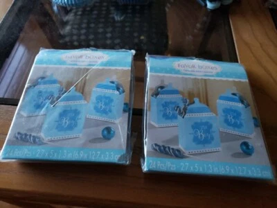 It's A Boy Favor Boxes 2 包 24 英寸每包蓝色全新未拆封  — 第 1/3 张图片