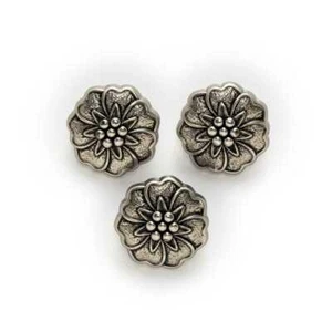 5pcs Vintage Series Flower Metal Buttons Clothing Sewing Hair accessories Decor - Picture 1 of 5