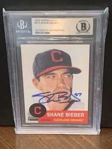 Shane Bieber 2020 Topps Living Set Auto Card #313 Cleveland Indians BGS - Picture 1 of 1